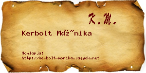 Kerbolt Mónika névjegykártya